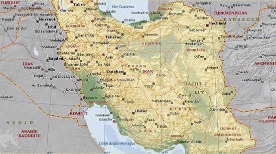 carte de l' Iran
